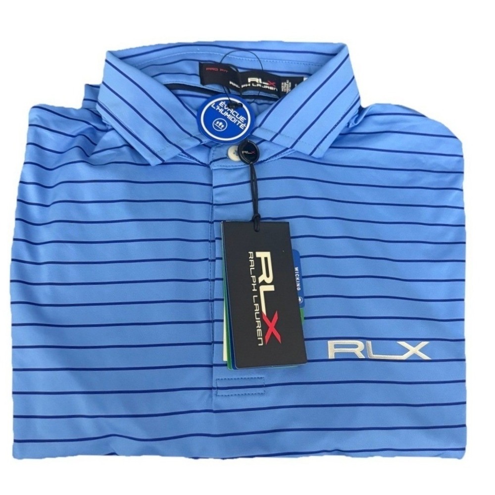 RLX Ralph Lauren Men's, Short Sleeve Polo Shirt, Blue Multi, Size S/P New